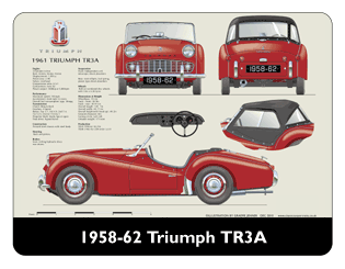 Triumph TR3A 1958-62 Mouse Mat
